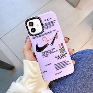 Off-White Nike 3D Inspired Soft TPU Phone Case (Purple）